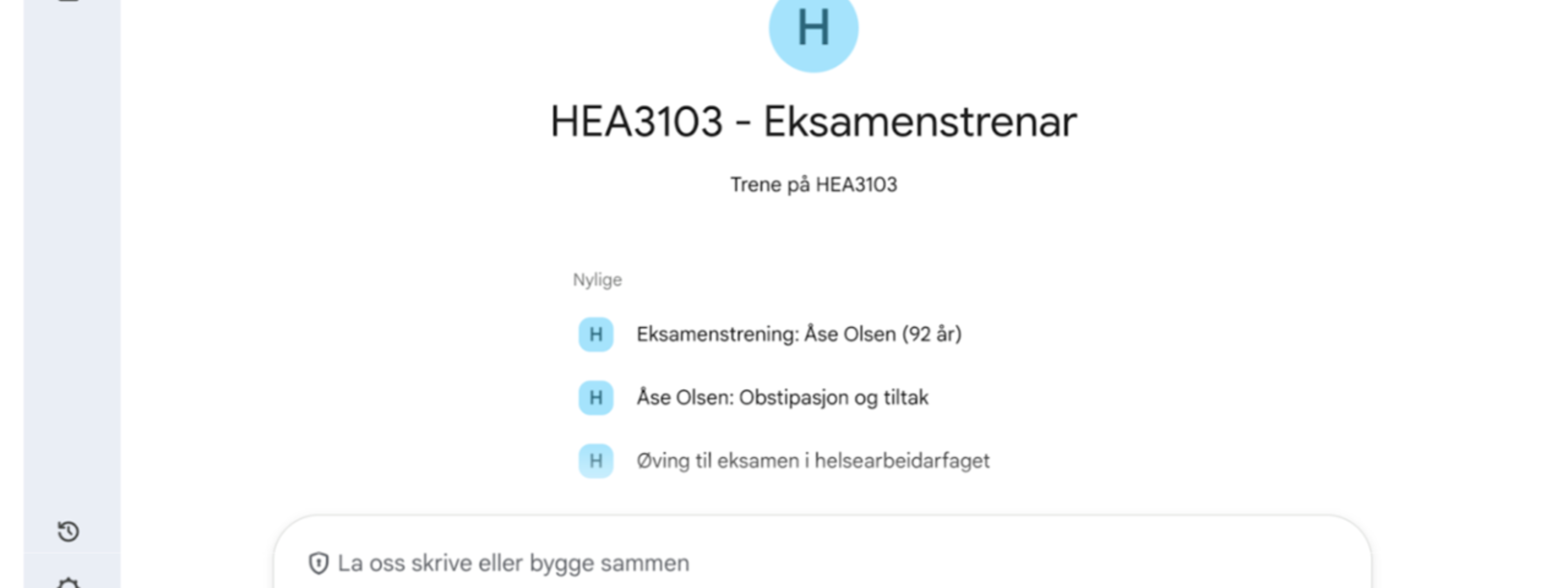 Skjermbilde fra Google Gemini